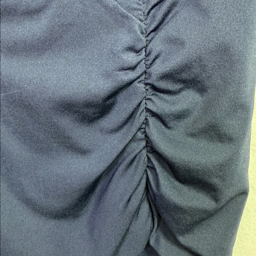 Michael Kors Blouse Sleeve Loose Casual Navy Blue Metal Logo Top - Picture 6 of 8